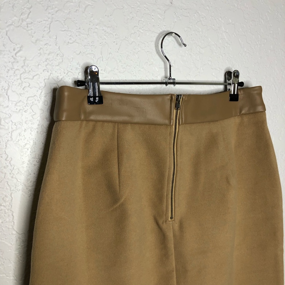 Cabi Heritage camel tan faux leather waist skirt size 4 #8008 - Picture 13 of 16